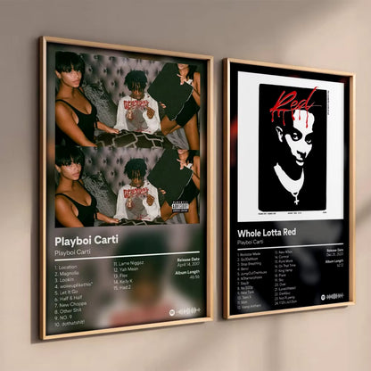 Pop Rap Music Album Cover Artist Playboi Carti Poster Aesthetic Rapper Hip Hop Rock Playboi Carti Canvas Wall Art Room Decor