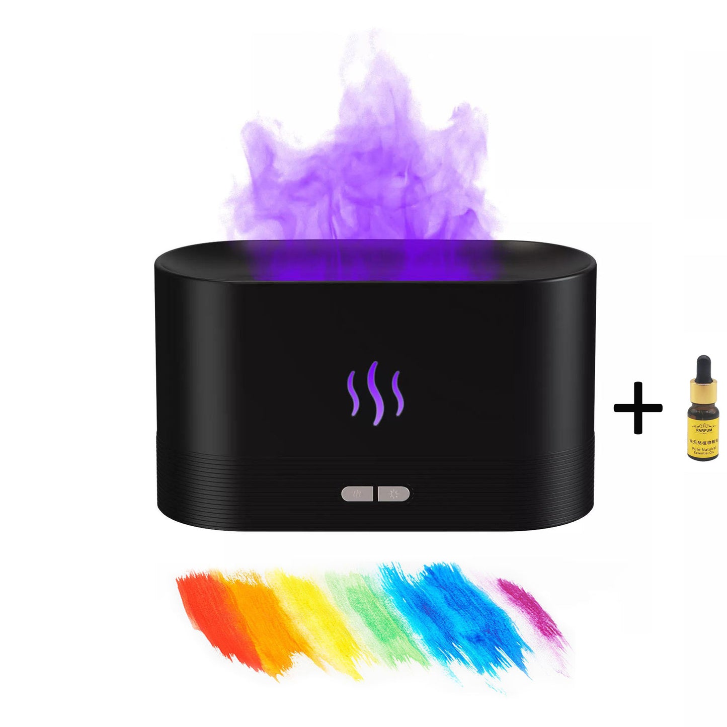 USB Ultrasonic Flame Humidifier Led RGB Colorful Essential Oil Fire Flame Aroma Diffuser