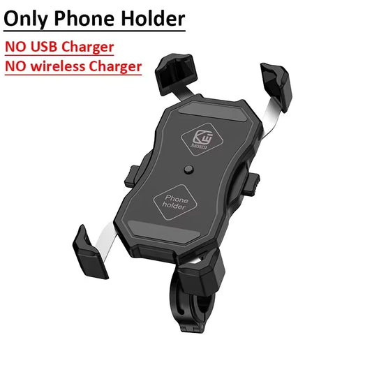 Motorcycle Phone Holder Fast Wireless Charging Quick USB Charger Moto Motorbike Mirror Stand Support Cellphone Handlebar Mount