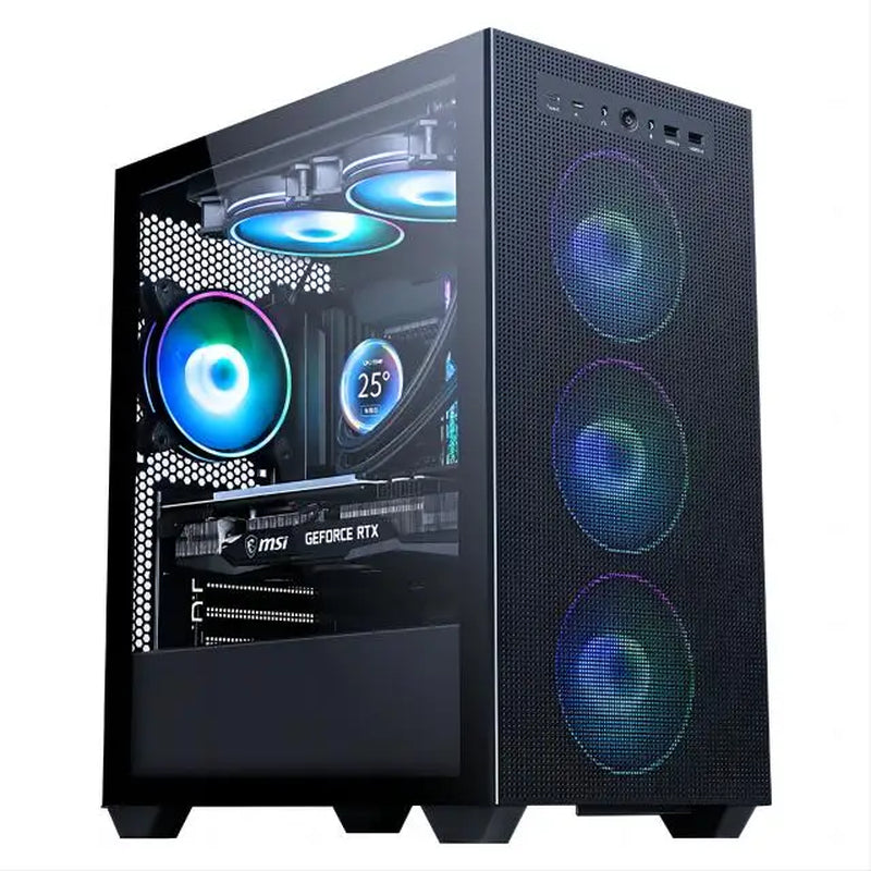 Gaming PC Core A8 7680 CPU with 16G RAM 500 G SSD ATX/ITX/M-ATX Full View Side Panel Temper Glass Front Gaming Pc Game