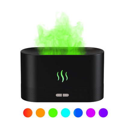 USB Ultrasonic Flame Humidifier Led RGB Colorful Essential Oil Fire Flame Aroma Diffuser