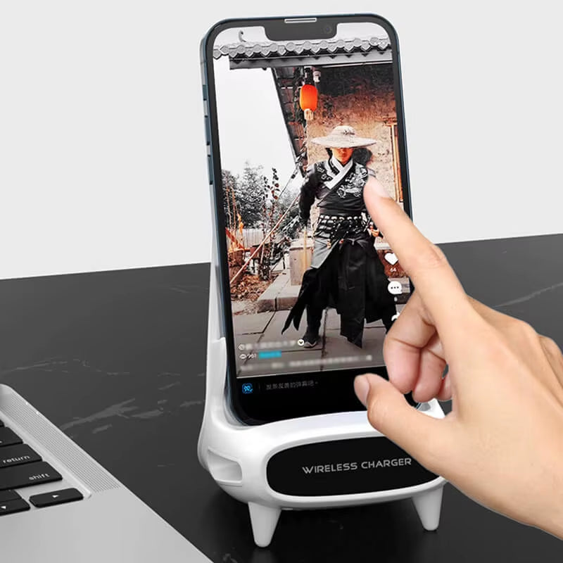 Mini Chair Wireless Fast Charger Multifunctional Phone Holder Charge Dock Station for Huawei Iphone 14 13 Charging Dropshipping