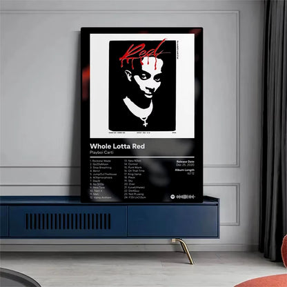 Pop Rap Music Album Cover Artist Playboi Carti Poster Aesthetic Rapper Hip Hop Rock Playboi Carti Canvas Wall Art Room Decor