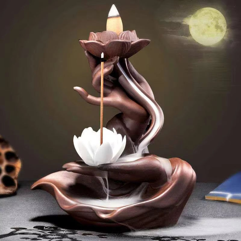 Lotus Reflux Incense Stove Base - Bergamot Incense Stove Decoration - Bedroom Accessories Room Decoration Home Accessories